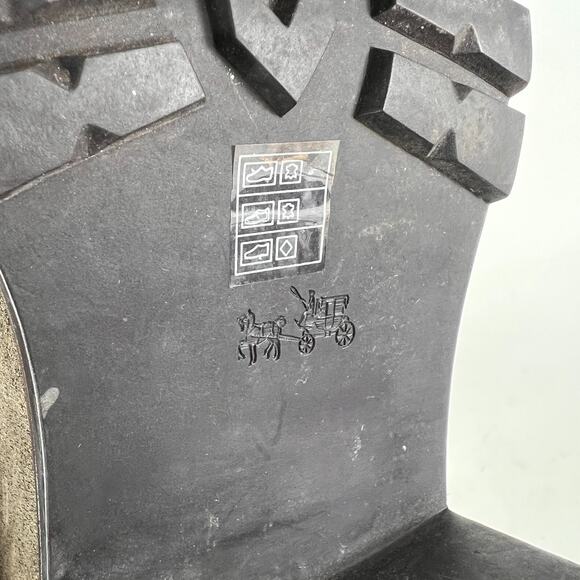 Coach Gates women's size 7.5 grey taupe suede bronze stud ankle moto booties - Picture 9 of 11